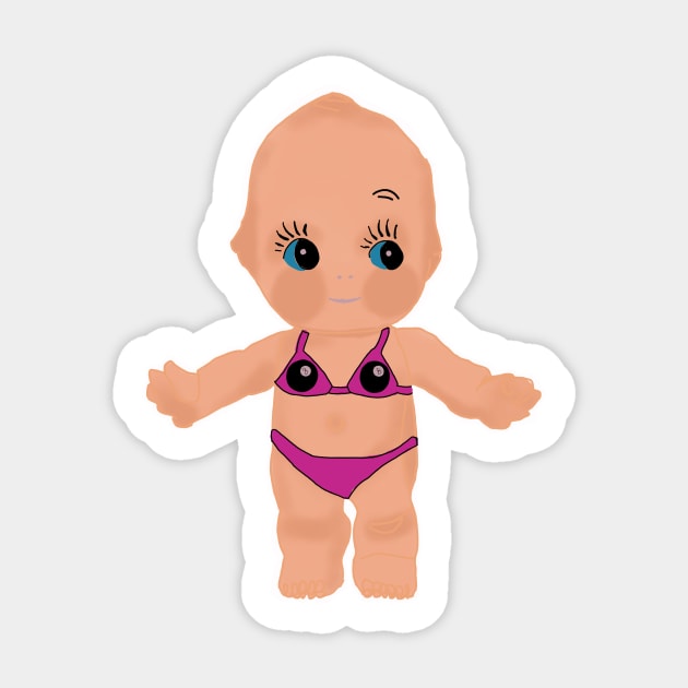 8ball bikini kewpie baby Sticker by lexxiiimarie